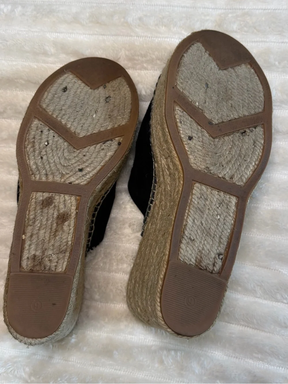Marc Fisher Black Suede Knotted Espadrille Slide